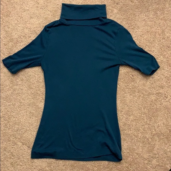 Turtle Neck Short Sleeve Teal Size M - Picture 1 of 2